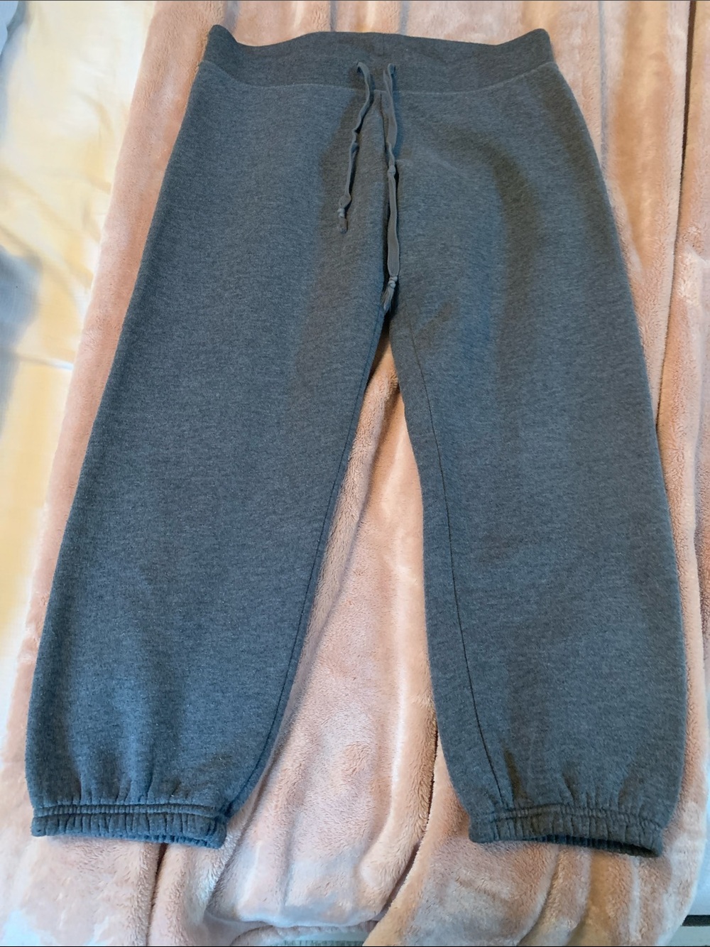 VTG Y2K VS PINK Gray University of Pink 86 Crest Sweatpants Gold